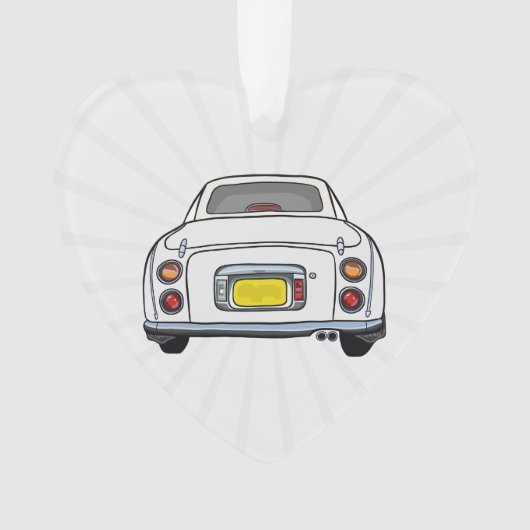 Figarations Schattigee witte Figaro Car Ornament (voorkant)