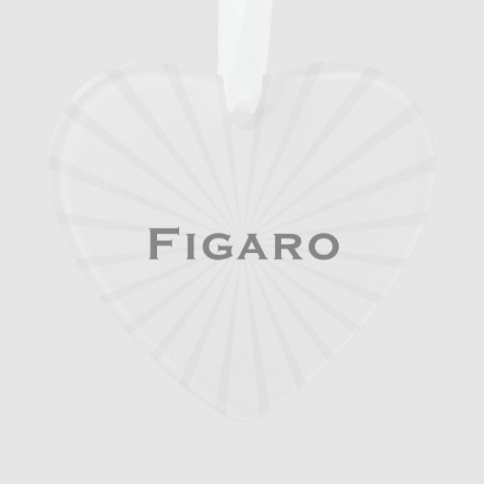 Figarations Schattigee witte Figaro Car Ornament (achterkant)