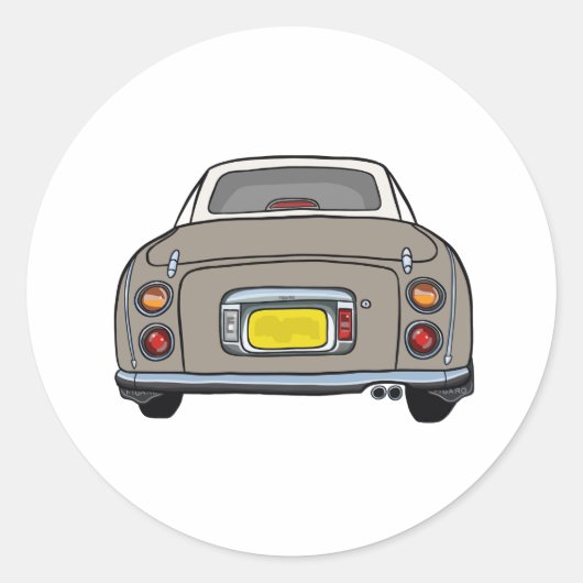 Figarations Topaz Mist Figaro Auto Garage Scrapboo Ronde Sticker (Voorkant)