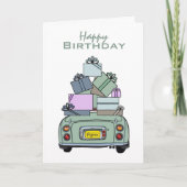 Figaro Car Happy Birthday Kaart (Voorkant)