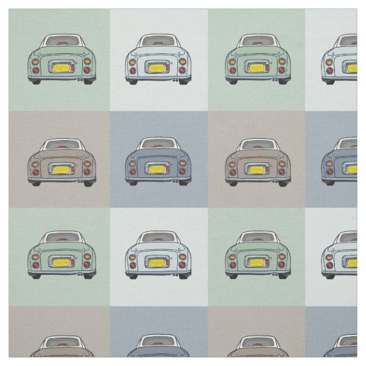 Figaro Car Pattern Fabric Stof (Swatch)