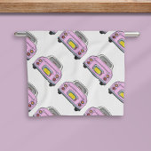 Figaro Car Pattern Keukenhanddoek roze