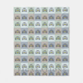 Figaro Car Pattern Personalized Fleece Deken (Voorkant)