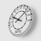 Figaro Car Speedometer MPH White Ronde Klok (Hoek)