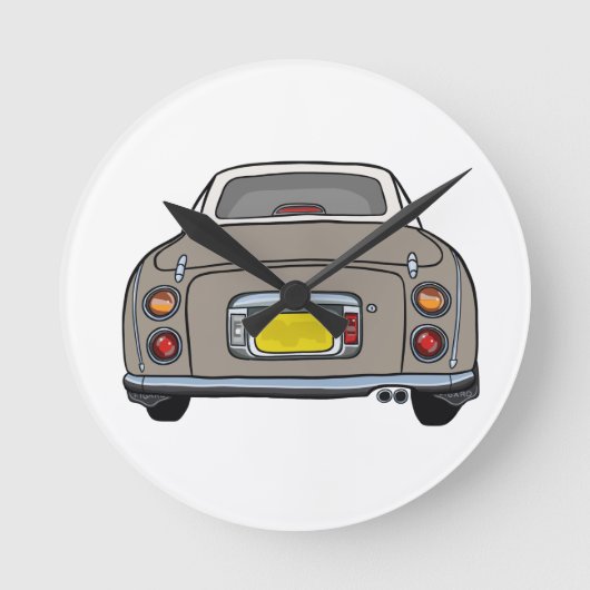 Figaro Car Topaz Mist Garage Clock Ronde Klok (Voorkant)