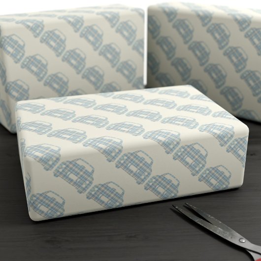 Figaro Car Wrapping Paper Tartan Cadeaupapier