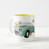 Figaro Emerald Green coffee mug Tweekleurige Koffiemok (Voorkant links)