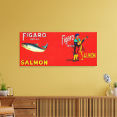 Figaro Merk Salmon Label Canvas Afdruk (Insitu (Woonkamer))