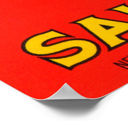 Figaro Merk Salmon Label Poster (Hoek)