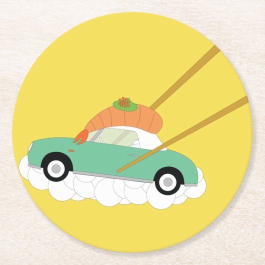 Figaro-Onderzetters Ronde Kartonnen Onderzetter (Voorkant)