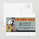 Figaro Salt Ad Washington,IA Briefkaart (Voorkant / Achterkant)