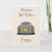 Figaro Topaz Figaro motorauto Happy Birthday Kaart (Voorkant)
