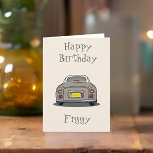 Figaro Topaz Figaro motorauto Happy Birthday Kaart