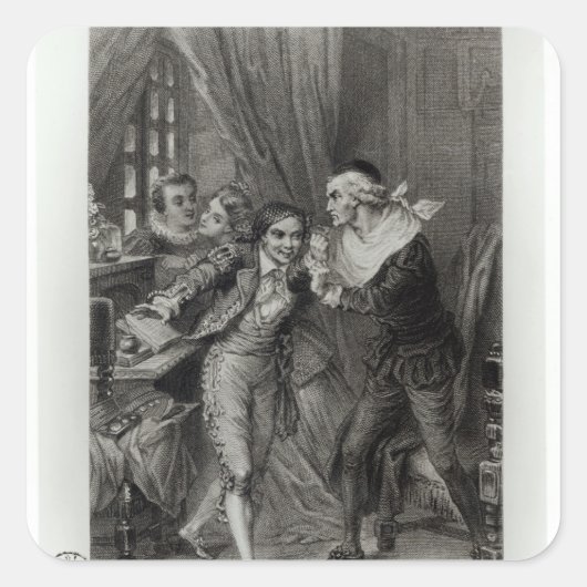 Figaro Vierkante Sticker (Voorkant)