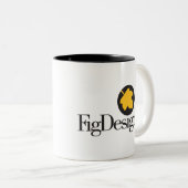 FigDesign-mok Tweekleurige Koffiemok (Voorkant rechts)