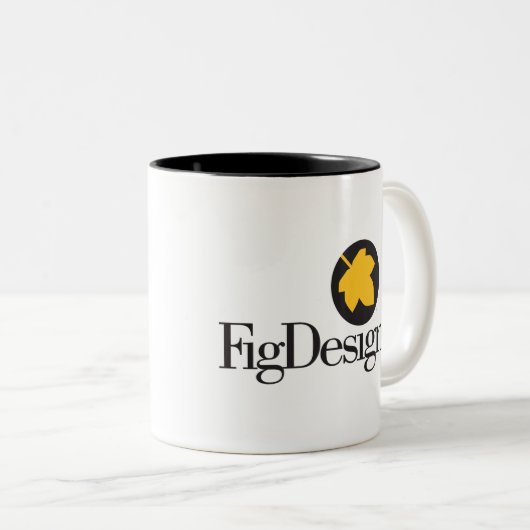 FigDesign-mok Tweekleurige Koffiemok (Voorkant rechts)