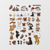 figdewdrop-figuren uitknipbaar binnen raamfolie raamsticker (Vel)