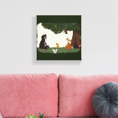figdewdrop Lentedag opgerekt canvasprint Canvas Afdruk (Insitu (Woonkamer))
