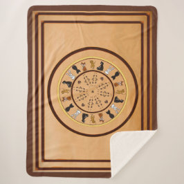 figdewdrop nutty bullseye Sherpa Blanket  Deken