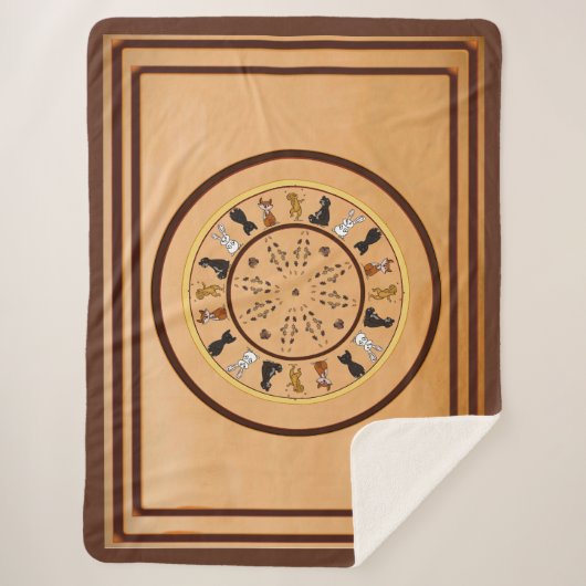 figdewdrop nutty bullseye Sherpa Blanket  Deken (Voorkant)