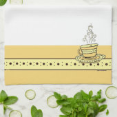 Figdewdrop Relax Cup Gold Acorn Kitchen Towel Theedoek (Gevouwen)