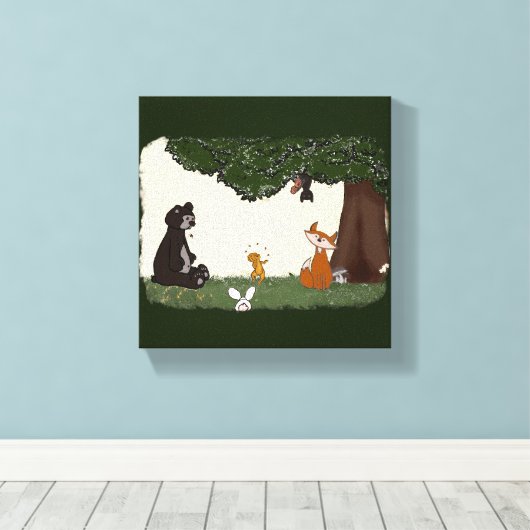 figdewdrop Spring Day Stretched Canvas Print (Insitu (Houten vloer))