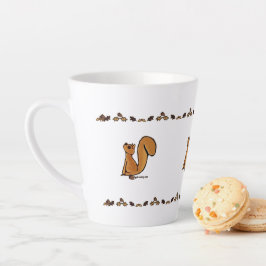 figdewdrop Squirrel Acorn & Leaves Small Latte Cup Mok