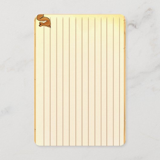 Figdewdrop Squirrel recipe notecards (Voorkant)