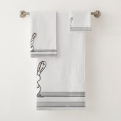 figdewdrops Bunny Bath Towel Set Bad Handdoek (Insitu)