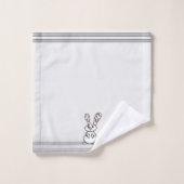 figdewdrops Bunny Bath Towel Set Bad Handdoek (Wasdoekje)