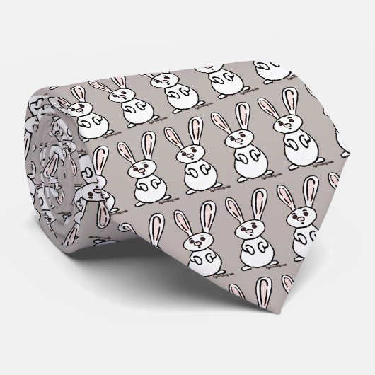 figdewdrops Bunny Tie Stropdas (Opgerold)