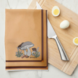 figdewdrops caterpillar mushrm brn kitchen towel theedoek