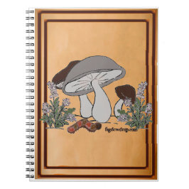 figdewdrops caterpillar mushroom notebook notitieboek