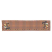 figdewdrop's Fall gingham Table Runner Korte Tafelloper (Horizontaal)