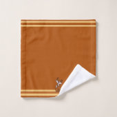 figdewdrops Fig de vos Oranje Bad Handdoek Set  (Wasdoekje)