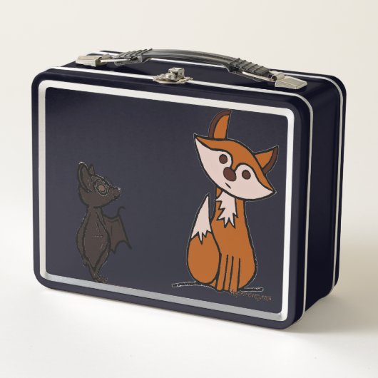 figdewdrops Fig Fox & Blinky Bat Lunch Box (Voorkant)