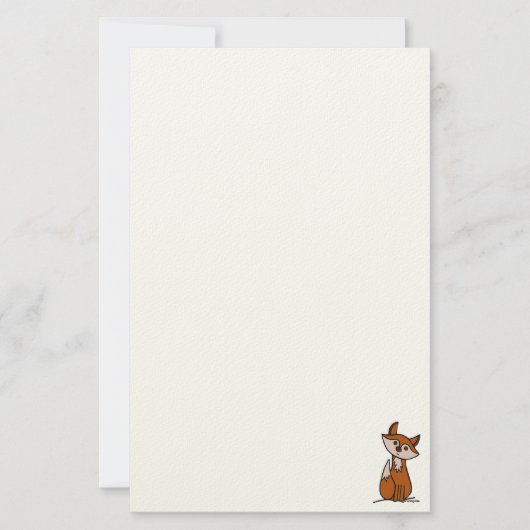 figdewdrops Fig the fox stationary Briefpapier (Voorkant)