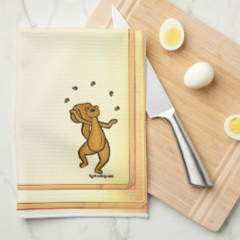 figdewdrops Juggling Squirrel kitchen towel Theedoek