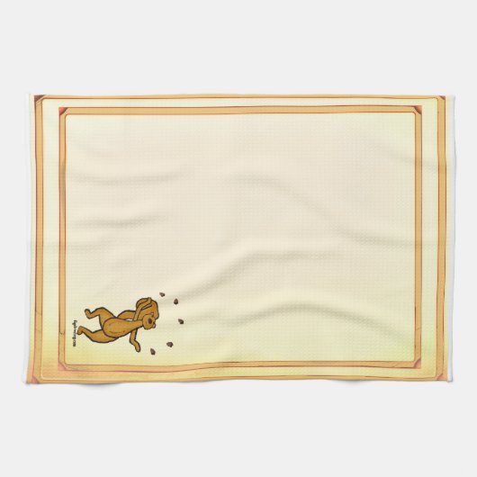 figdewdrops Juggling Squirrel kitchen towel Theedoek (Horizontaal)