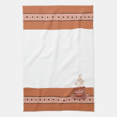 figdewdrops Orange Relax Cup kitchen towel Theedoek (Verticaal)
