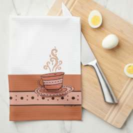 figdewdrops Oranje Relax Cup keukendoek Theedoek