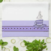 figdewdrops Paars Violette Ontspan Kopje keukendoe Theedoek (Gevouwen)