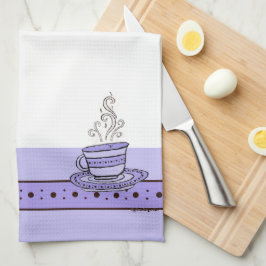 figdewdrops Paars Violette Ontspan Kopje keukendoe Theedoek