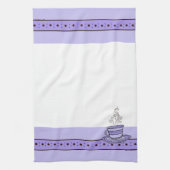 figdewdrops Paars Violette Ontspan Kopje keukendoe Theedoek (Verticaal)