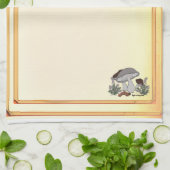 figdewdrops rups gouden keukenhanddoek (Gevouwen)