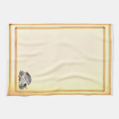 figdewdrops rups gouden keukenhanddoek (Horizontaal)