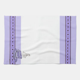 figdewdrops Violet Purple Relax Cup kitchen towel Theedoek