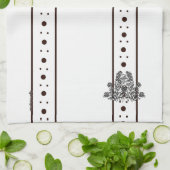 figdewdrops Witte bloemen Relax Cup keukenhanddoek (Gevouwen)