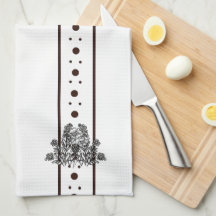 figdewdrops Witte bloemen Relax Cup keukenhanddoek