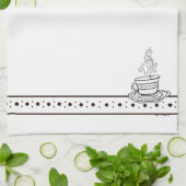 figdewdrops Witte Relax Cup keukendoek Theedoek (Gevouwen)